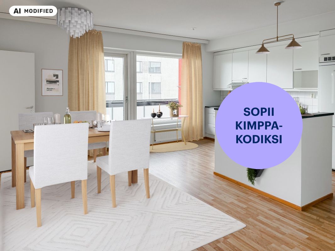 Kuva on sisustettu tekoälyn avulla - Kolmio, Turku, Mälikkälä