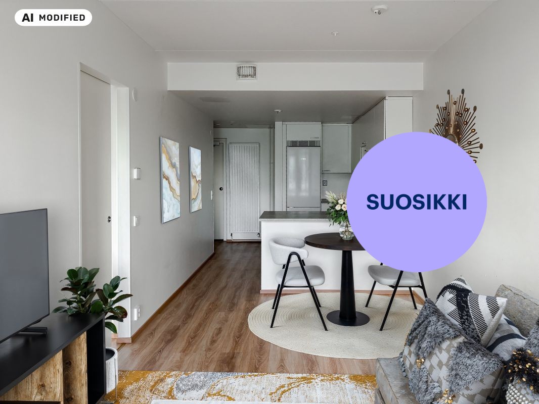 Kuva on sisustettu tekoälyn avulla. - Kaksio, Espoo, Niittykumpu