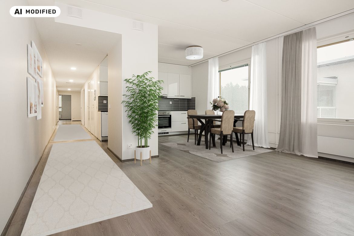 Kuva on sisustettu tekoälyn avulla. - 4 bedrooms, Espoo, Kivenlahti