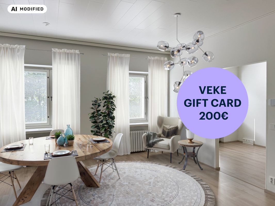 Kuva on sisustettu tekoälyn avulla - 1-bedroom apartment, Turku, Keskusta