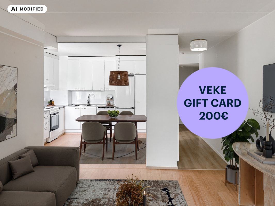 Kuva on sisustettu tekoälyn avulla. - 1-bedroom apartment, Lahti, Saksala