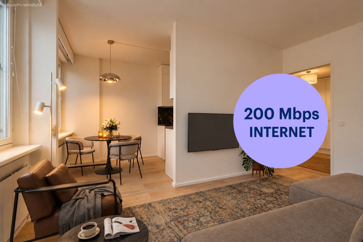 Kalustettu tekoälyllä - 1-bedroom apartment, Helsinki, Kallio