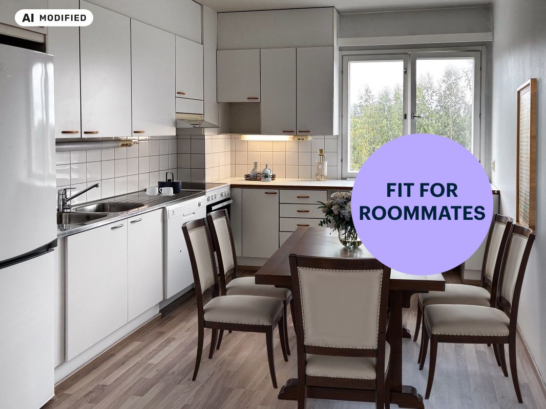 Kuva on sisustettu tekoälyn avulla - 2 bedrooms, Hämeenlinna, Keinusaari
