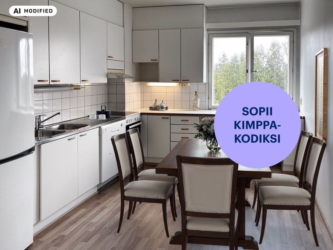 Kuva on sisustettu tekoälyn avulla - Kolmio, Hämeenlinna, Keinusaari