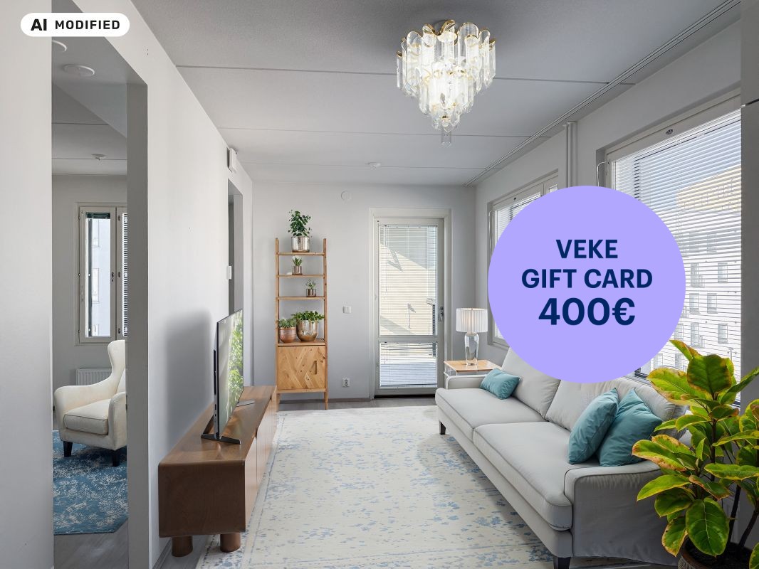 Kuva on sisustettu tekoälyn avulla. - 2 bedrooms, Vantaa, Leinelä