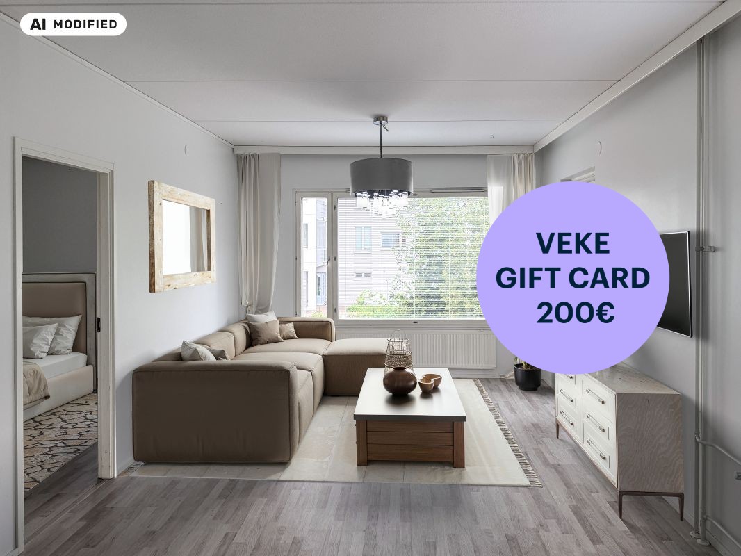 Kuva on sisustettu tekoälyn avulla. - 1-bedroom apartment, Lahti, Ankkuri