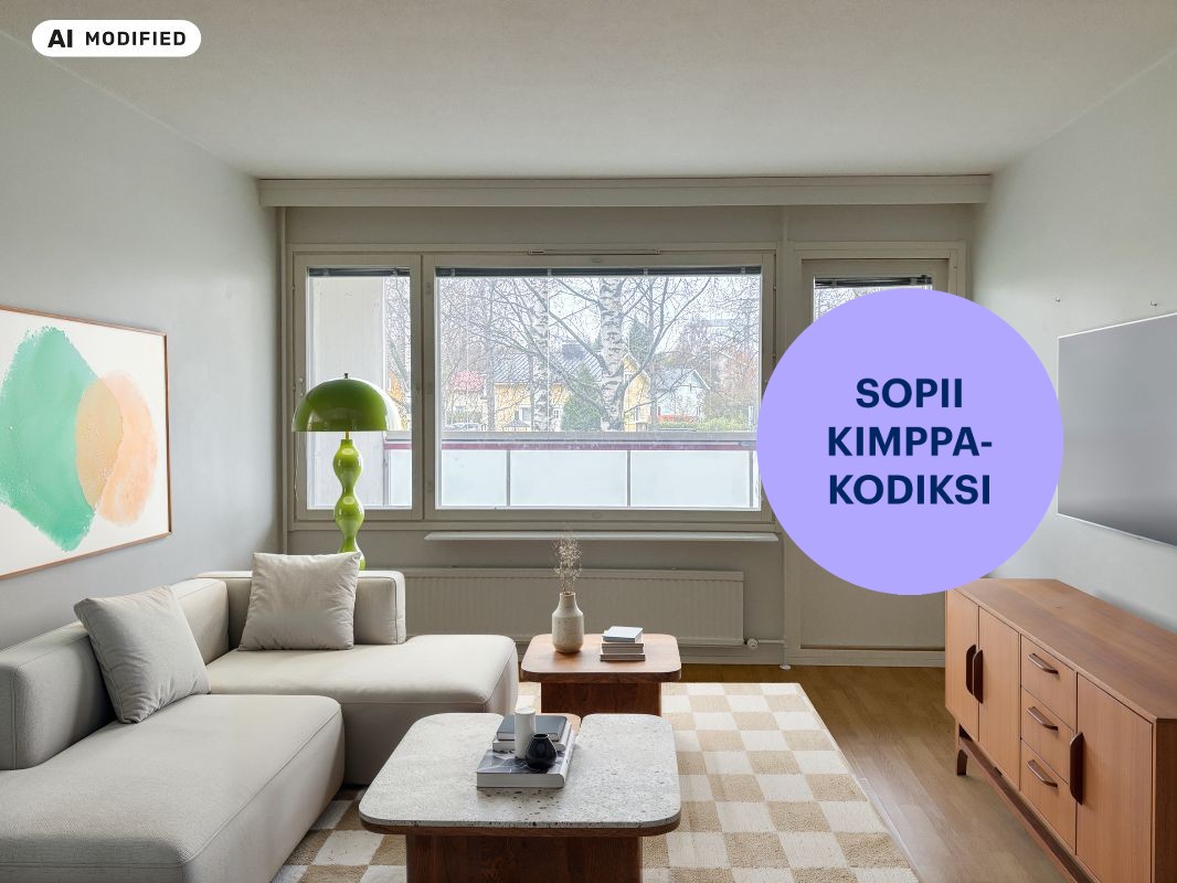 Kuva on sisustettu tekoälyn avulla - Kolmio, Oulu, Heinäpää