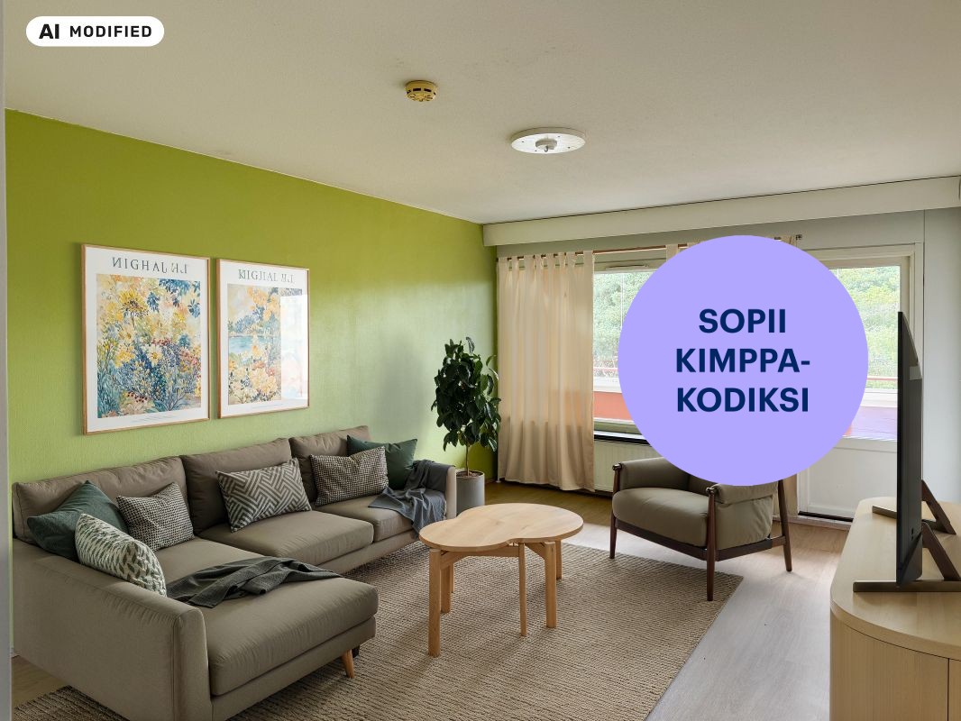 Kuva on sisustettu tekoälyn avulla - Kolmio, Tampere, Pohtola