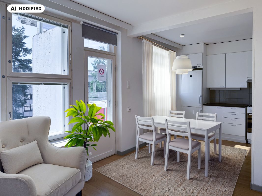 Kuva on sisustettu tekoälyn avulla. - 3 bedrooms, Helsinki, Roihuvuori