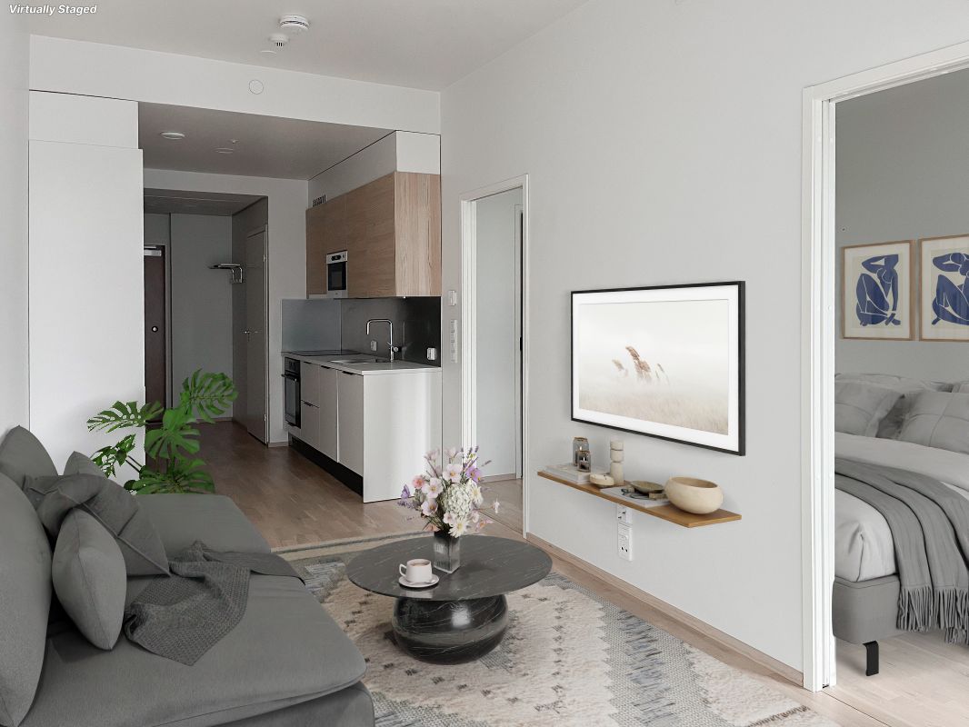 Virtuaalikalustettu - 1-bedroom apartment, Helsinki, Kalasatama