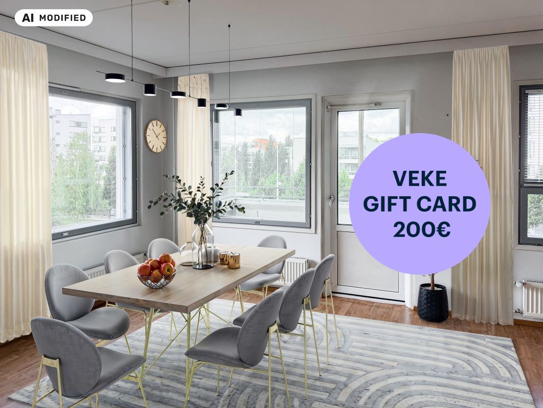 Kuva on sisustettu tekoälyn avulla - 2 bedrooms, Turku, Majakkaranta
