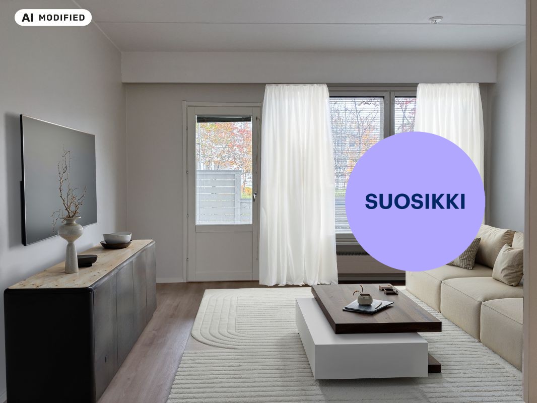 Kuva on sisustettu tekoälyn avulla - Kaksio, Oulu, Peltola